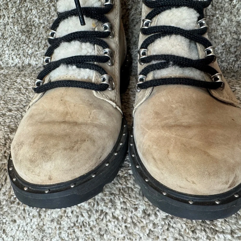 SOREL Woman’s Lennox‎ Shearling Boots Tan Size 6 Waterproof